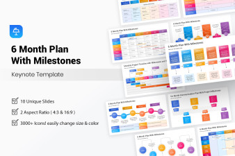 6 Month Plan With Milestones Keynote Template